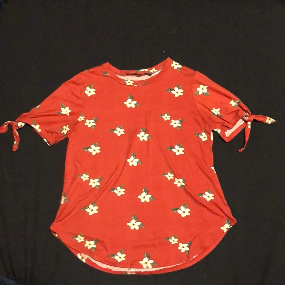 Orange floral shirt